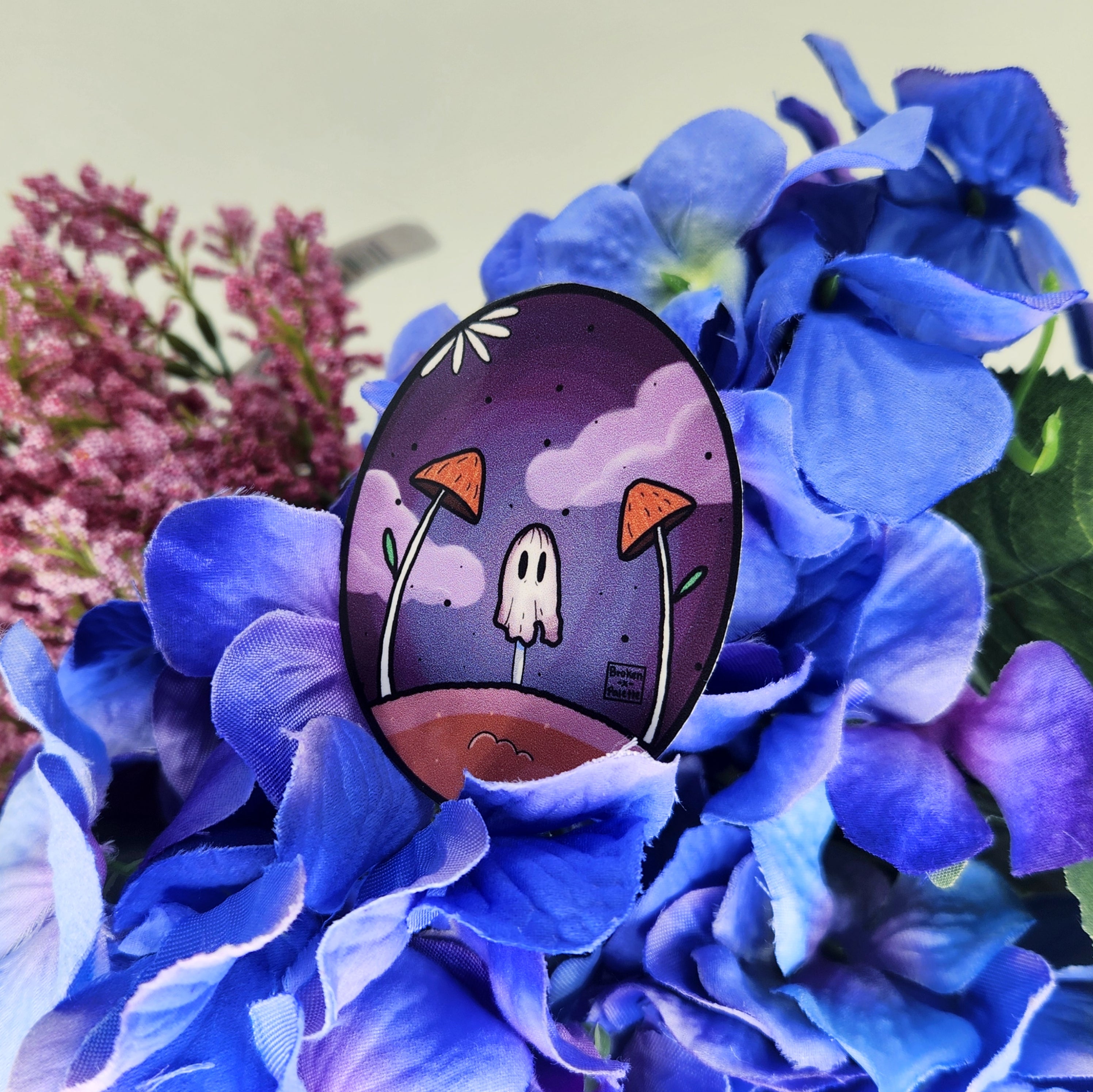Mushroom Ghost Sticker