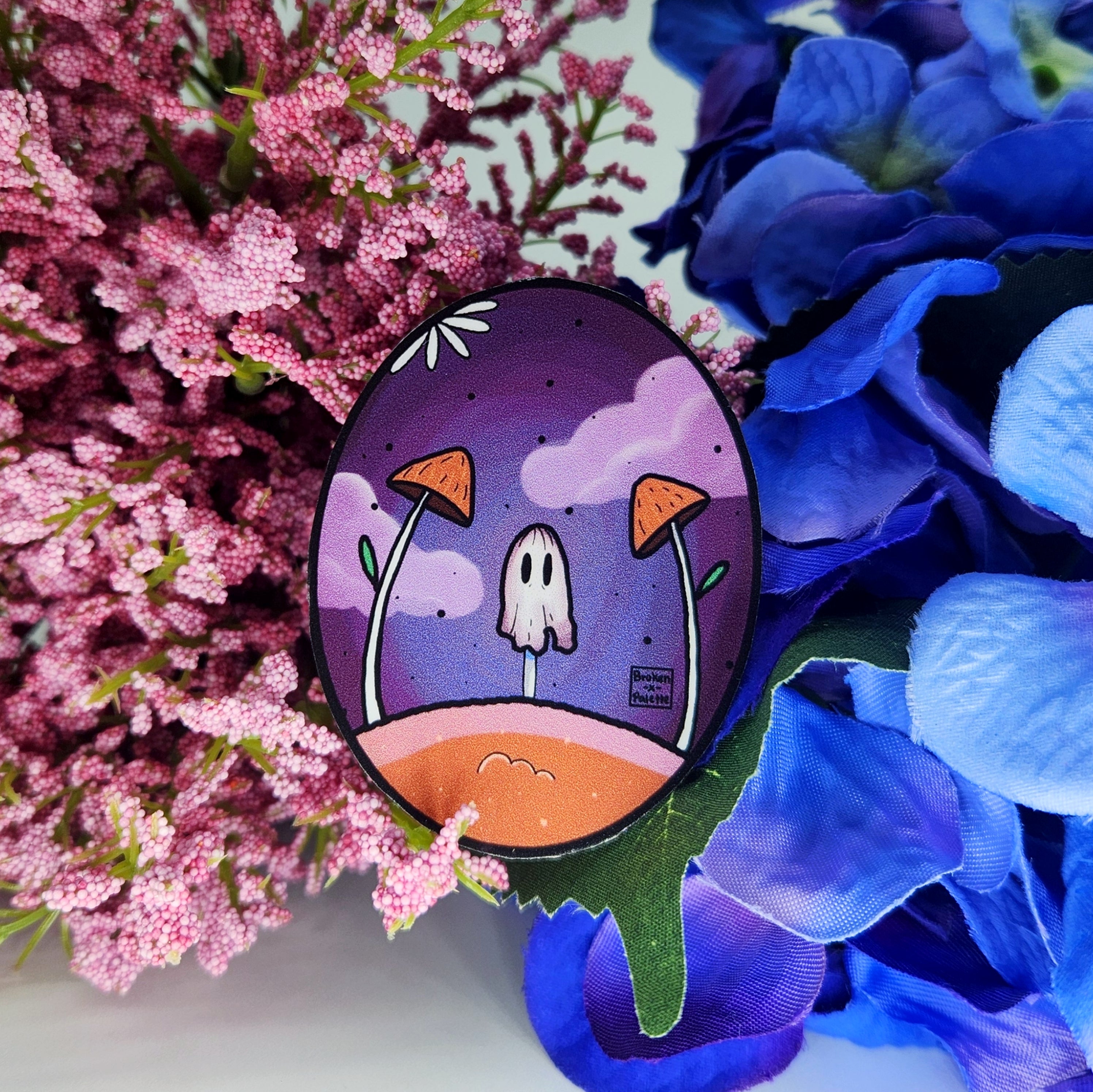 Mushroom Ghost Sticker