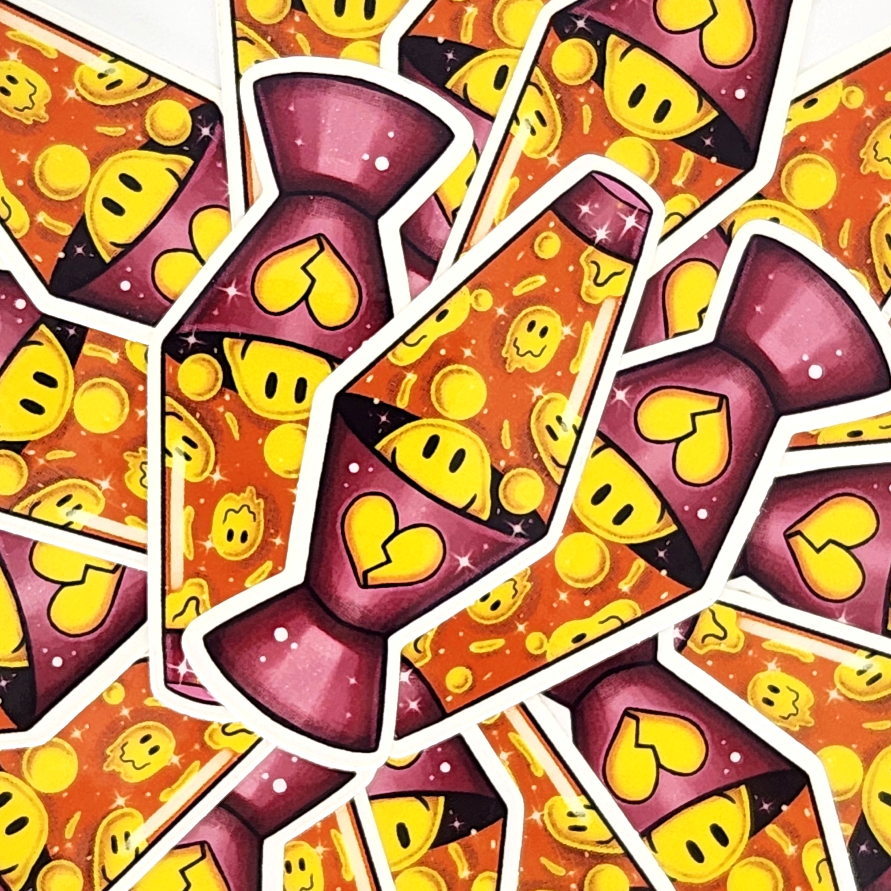 Smiley Face Lava Lamp Sticker