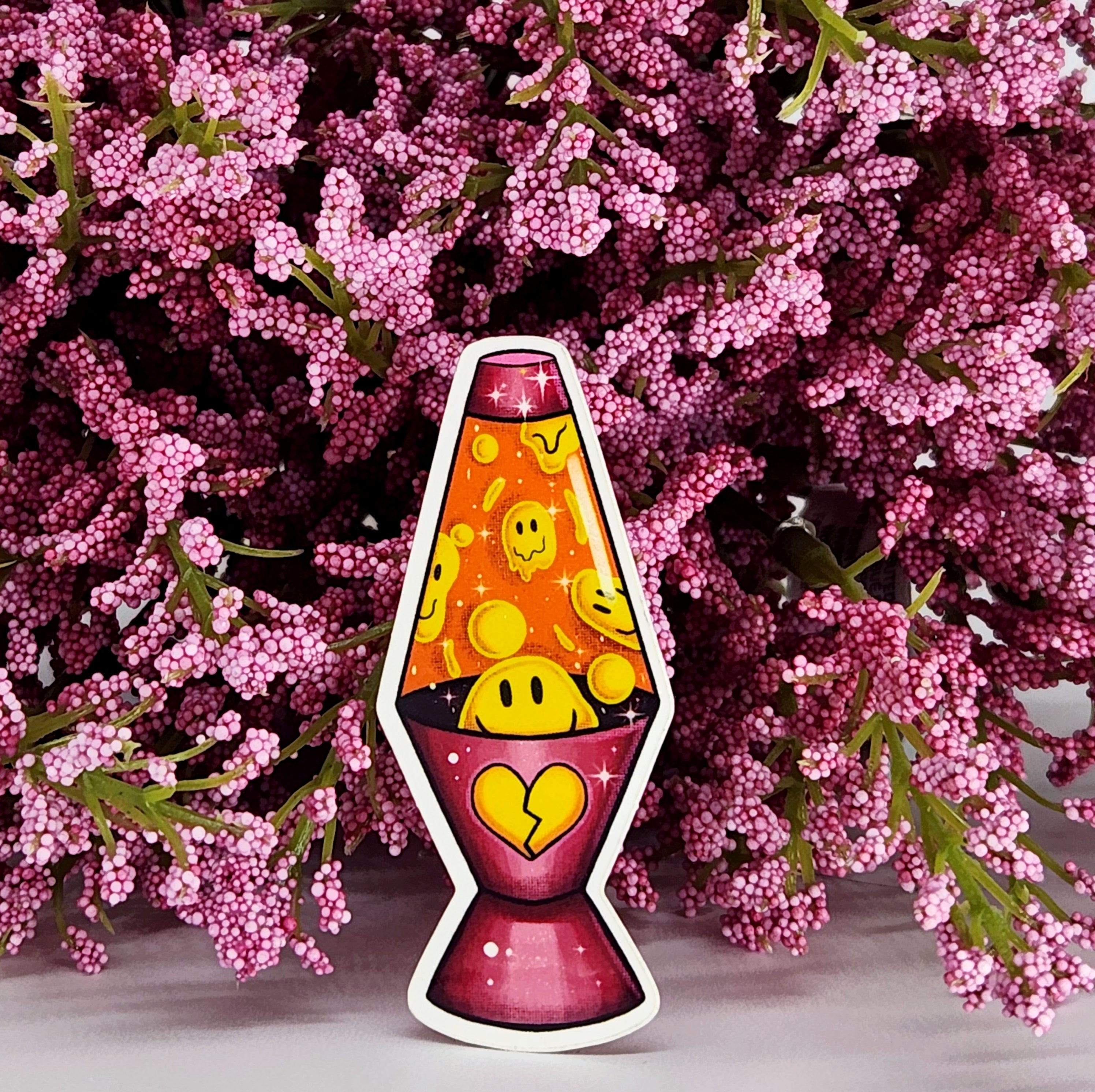 Smiley Face Lava Lamp Sticker