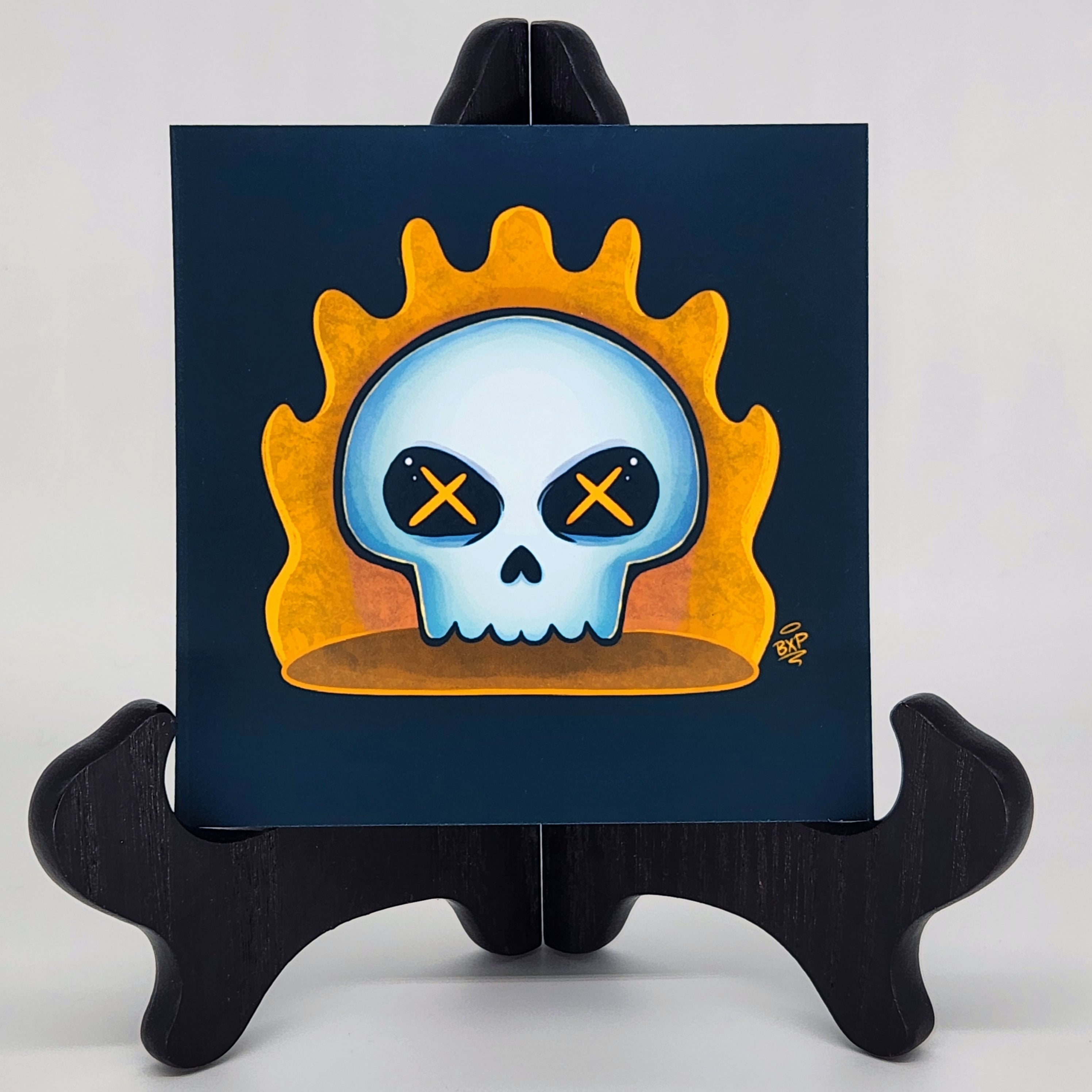 Fire Skull Print