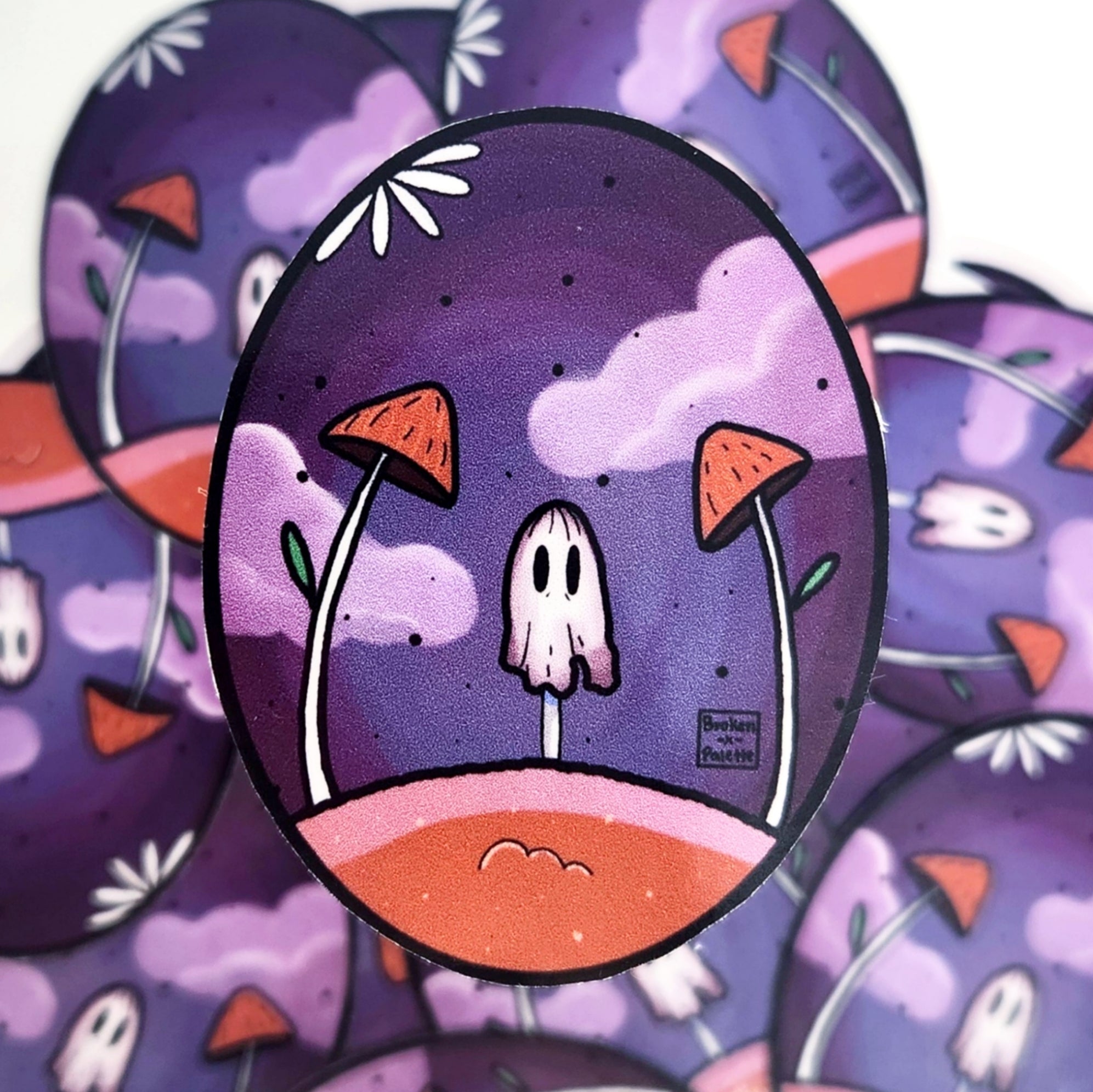 Mushroom Ghost Sticker