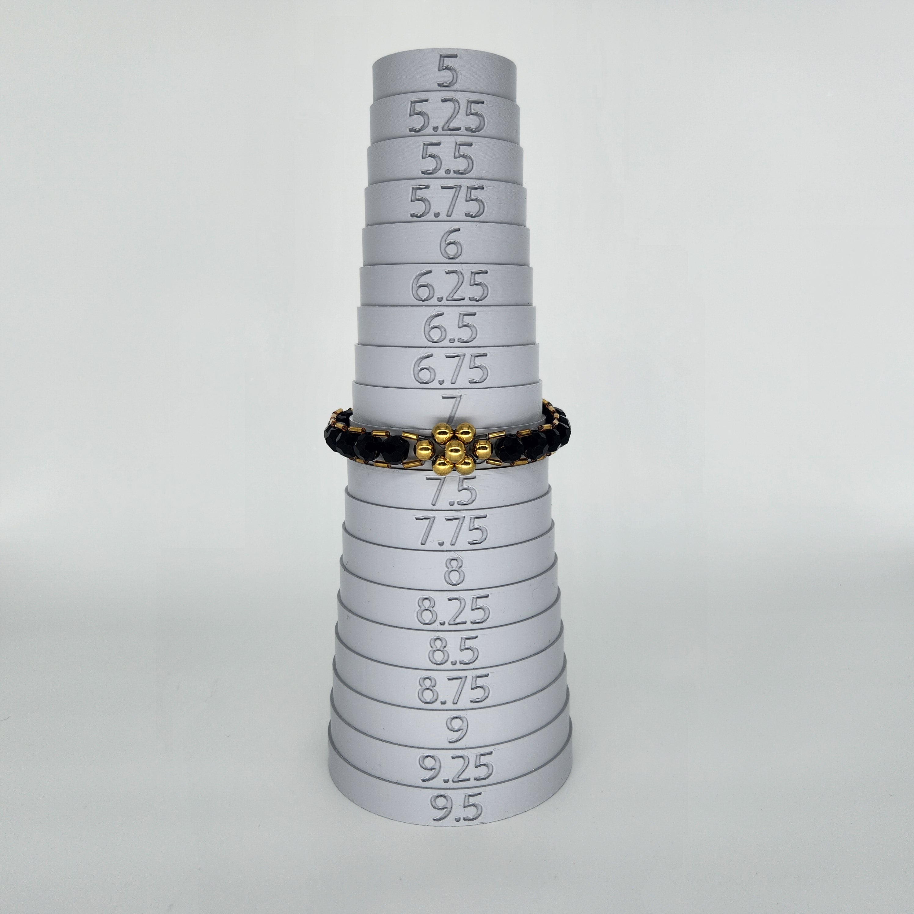 Golden Flower -Size: Adjustable "6" to "9.75"