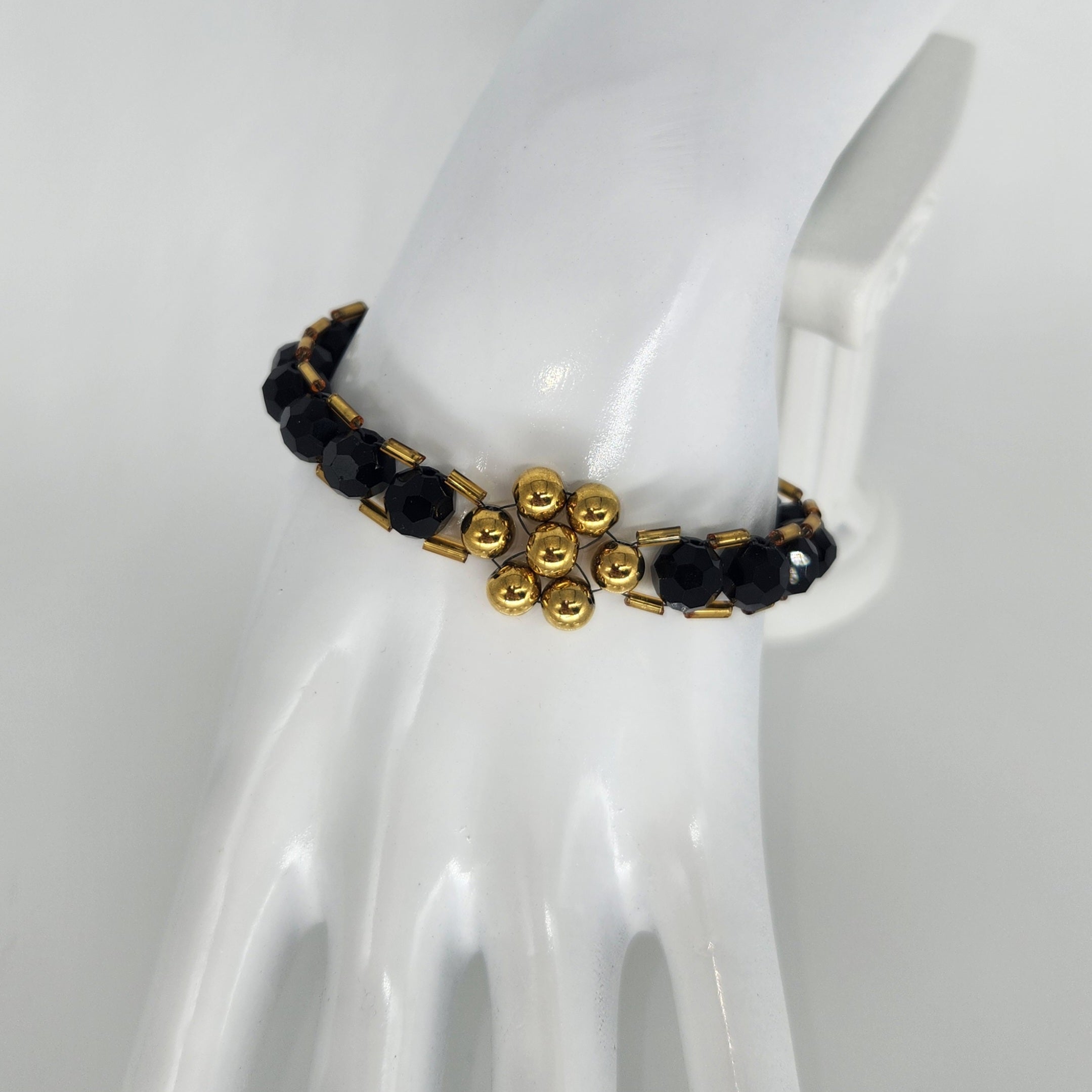 Golden Flower -Size: Adjustable "6" to "9.75"