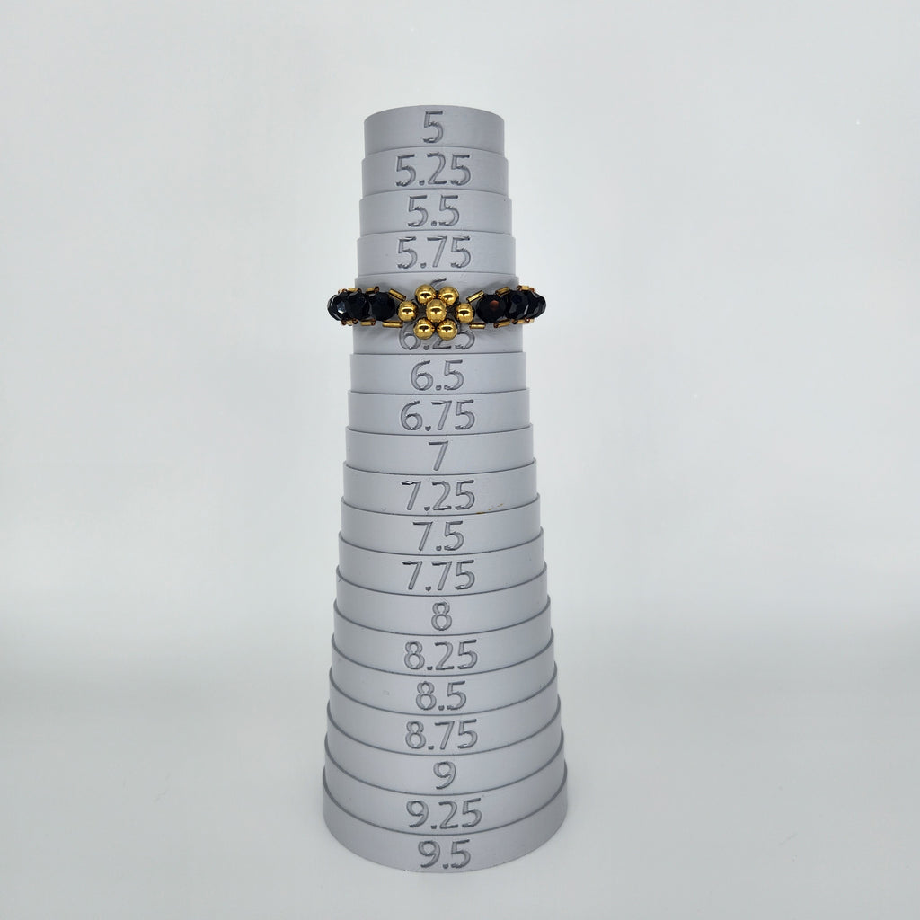 Golden Flower -Size: Adjustable "6" to "9.75"