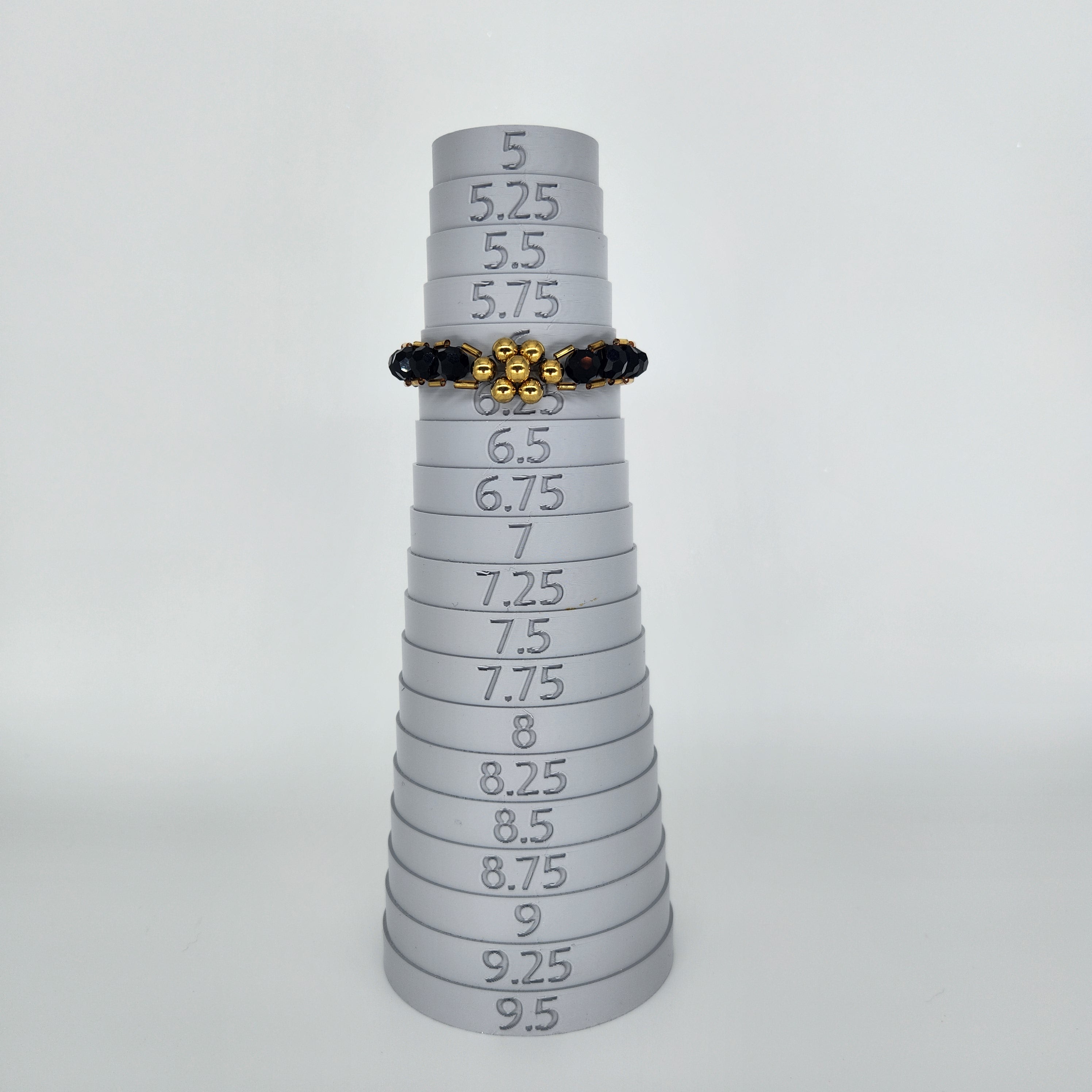 Golden Flower -Size: Adjustable "6" to "9.75"