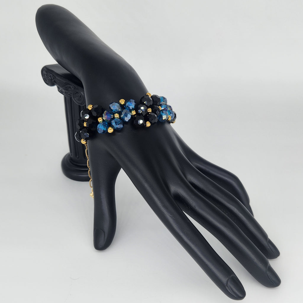 Black and Blue - Size: Adjustable "6" to "8.25"