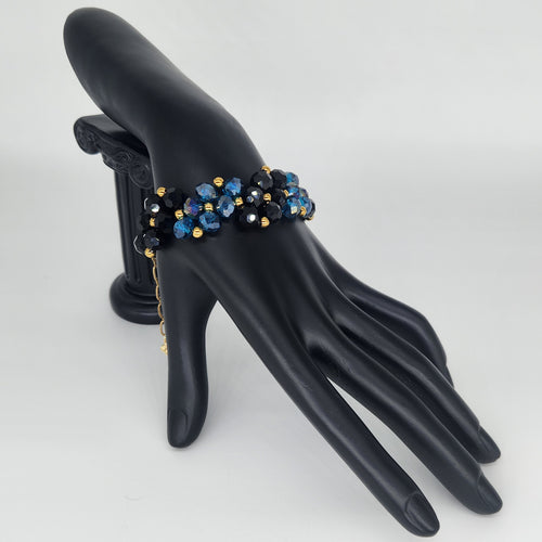 Black and Blue - Size: Adjustable "6" to "8.25"