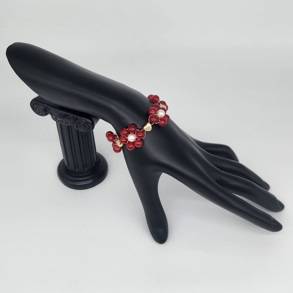 Red Flowers - Size: "5.25"