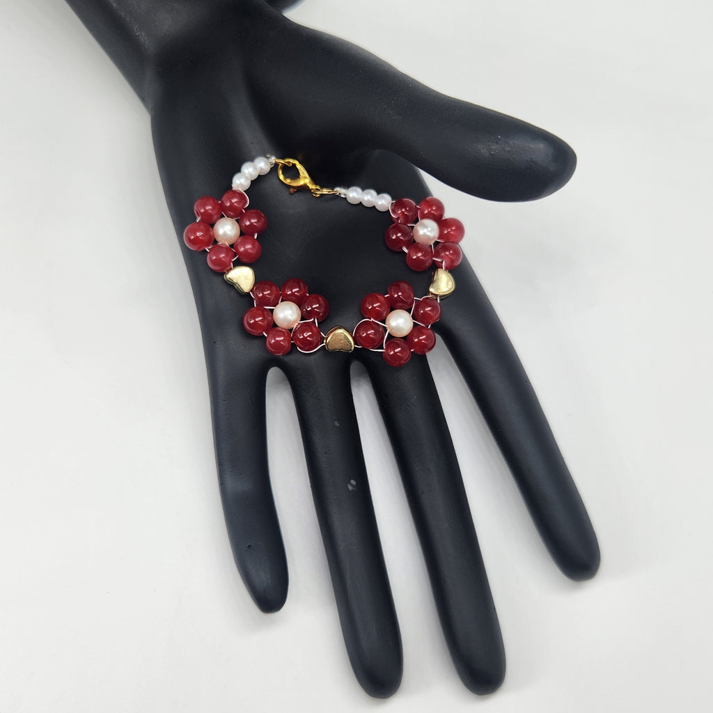 Red Flowers - Size: "5.25"