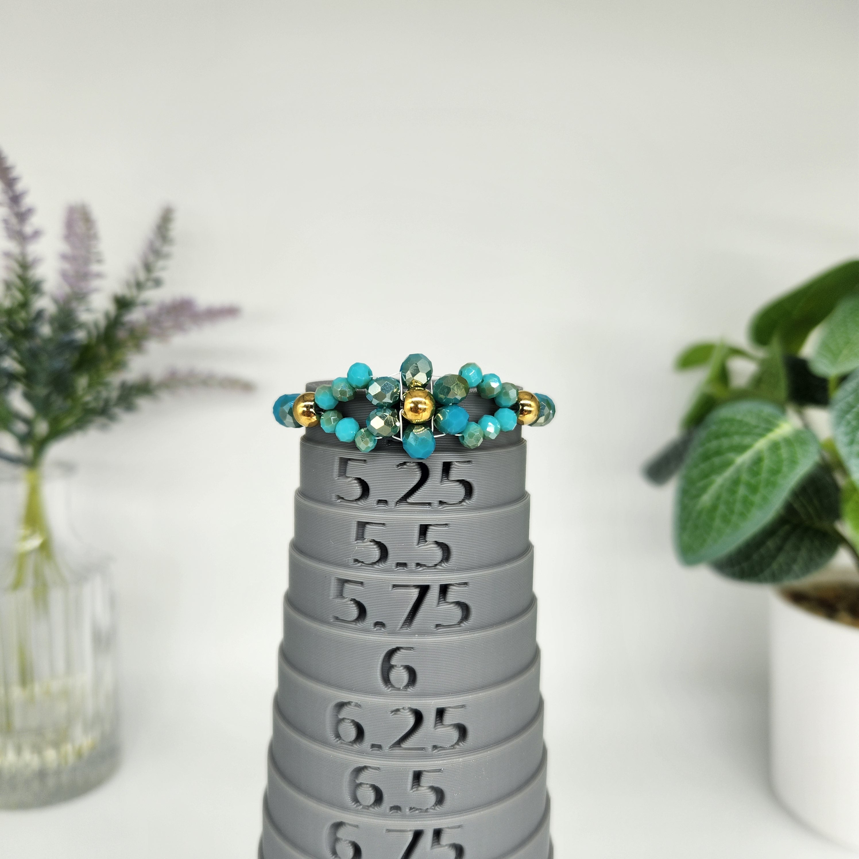 Blue Lagoon Flower - Size: Adjustable "5" to "7.25"