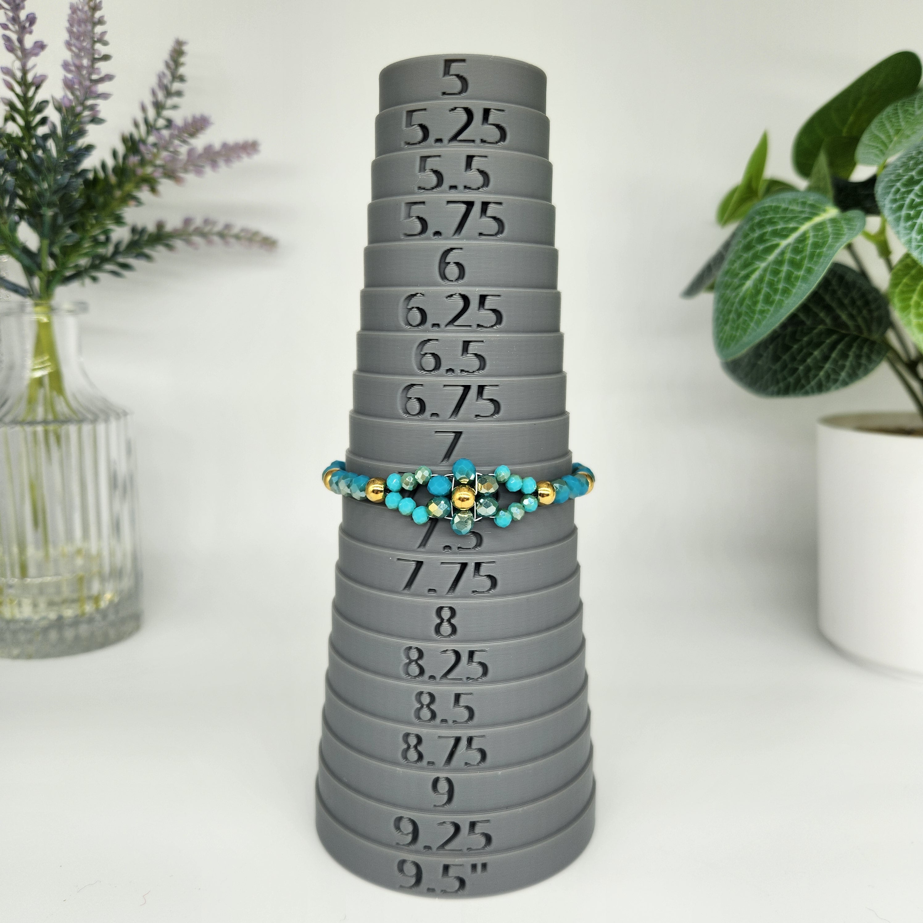 Blue Lagoon Flower - Size: Adjustable "5" to "7.25"