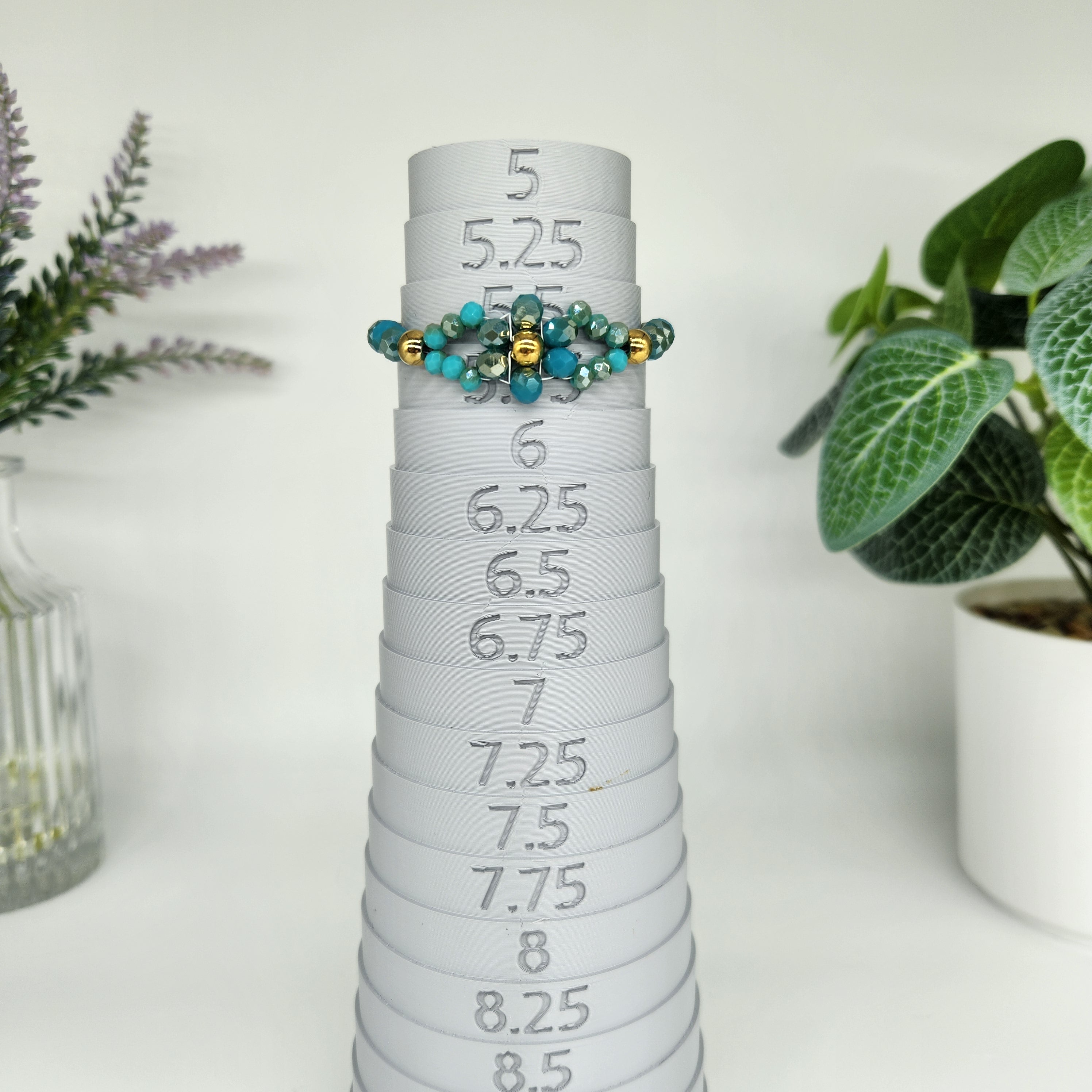 Blue Lagoon Flower - Size: Adjustable "5" to "7.25"