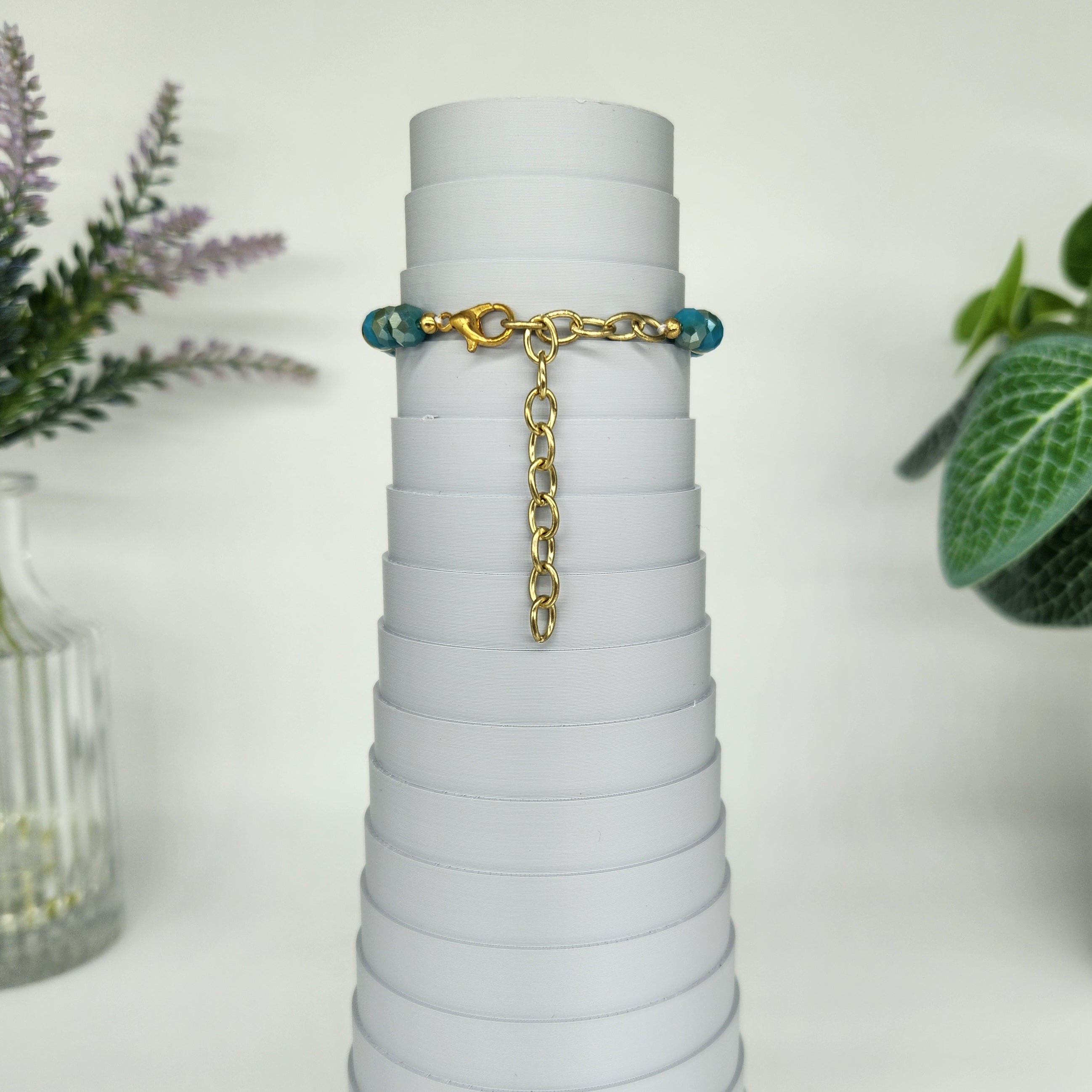 Blue Lagoon Flower - Size: Adjustable "5" to "7.25"