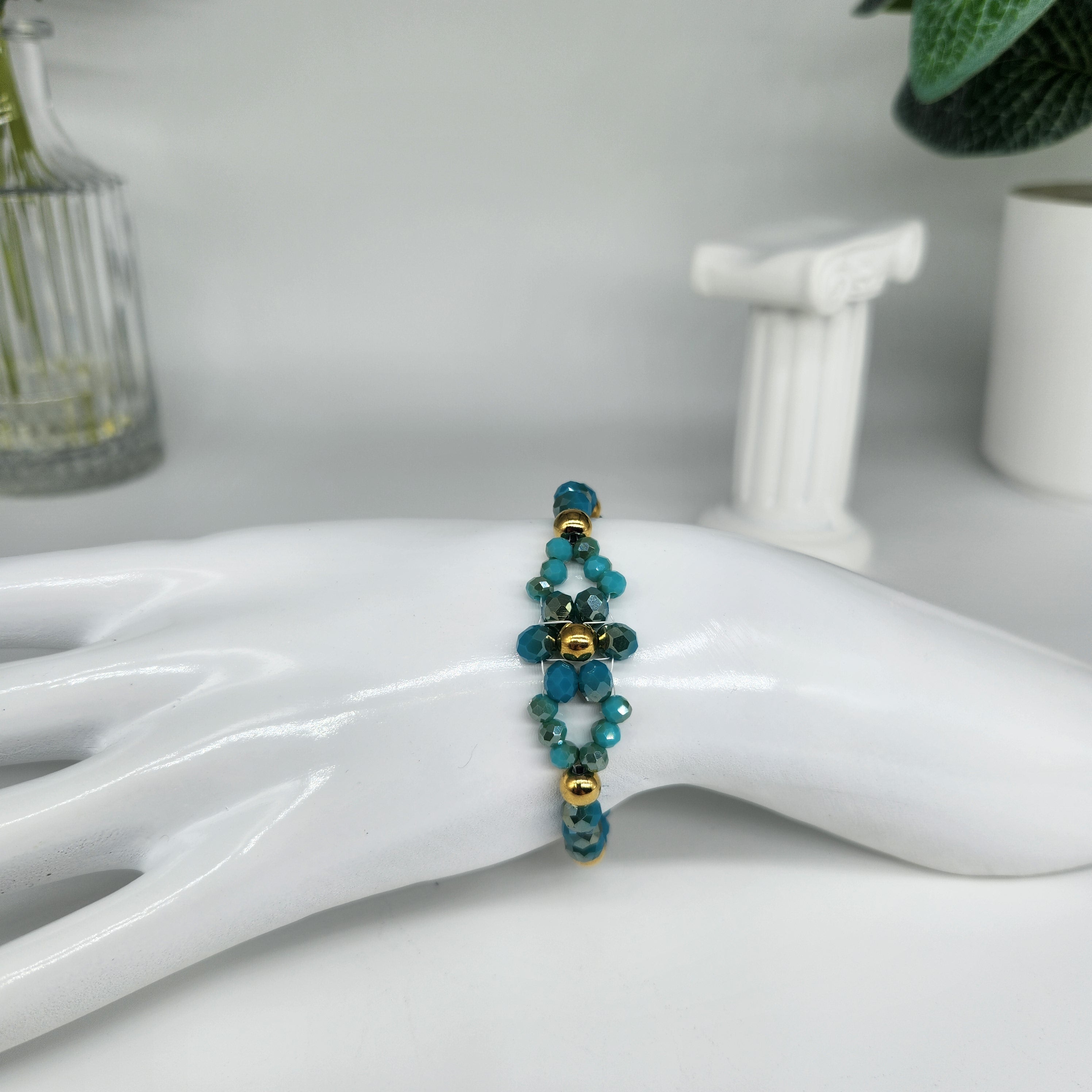 Blue Lagoon Flower - Size: Adjustable "5" to "7.25"