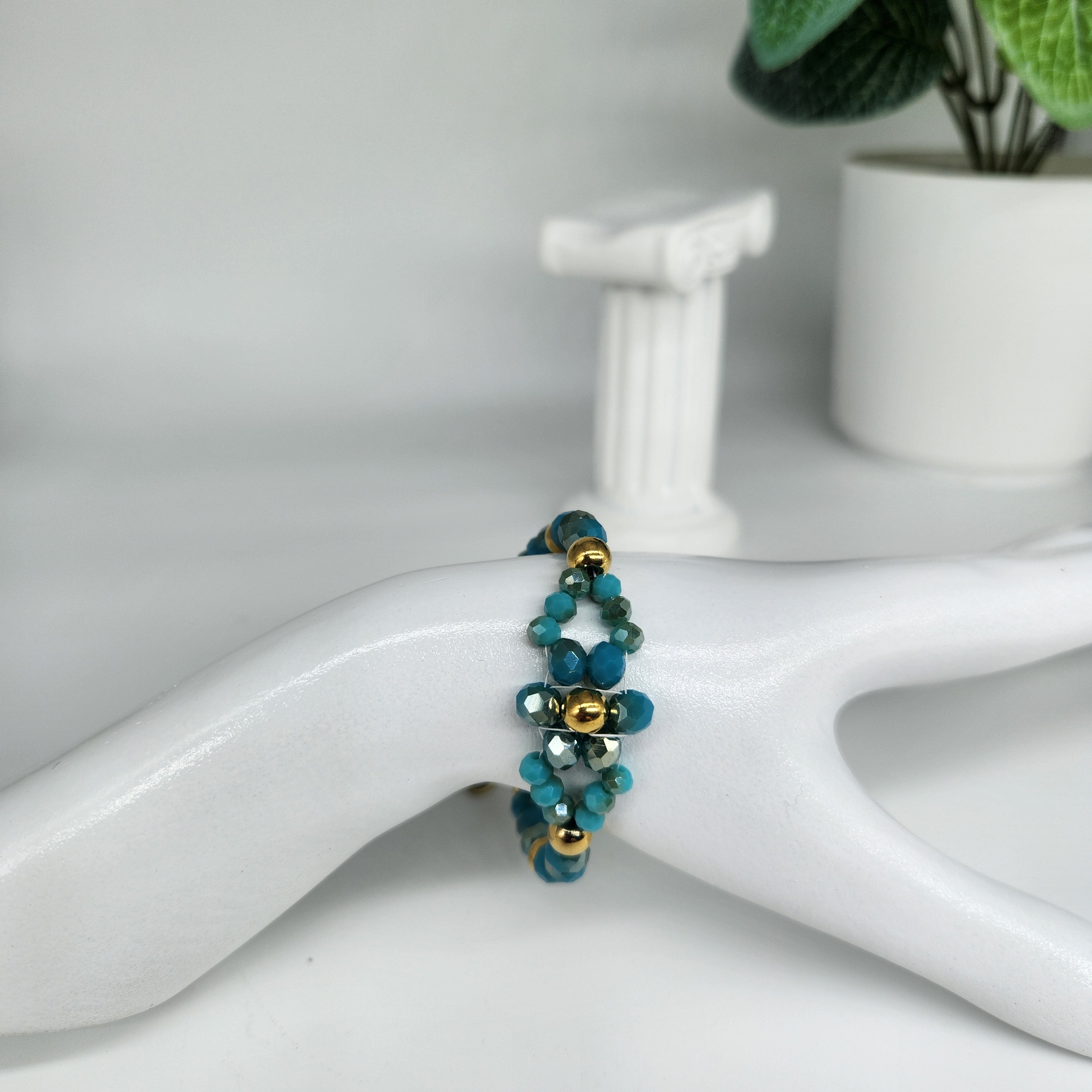 Blue Lagoon Flower - Size: Adjustable "5" to "7.25"