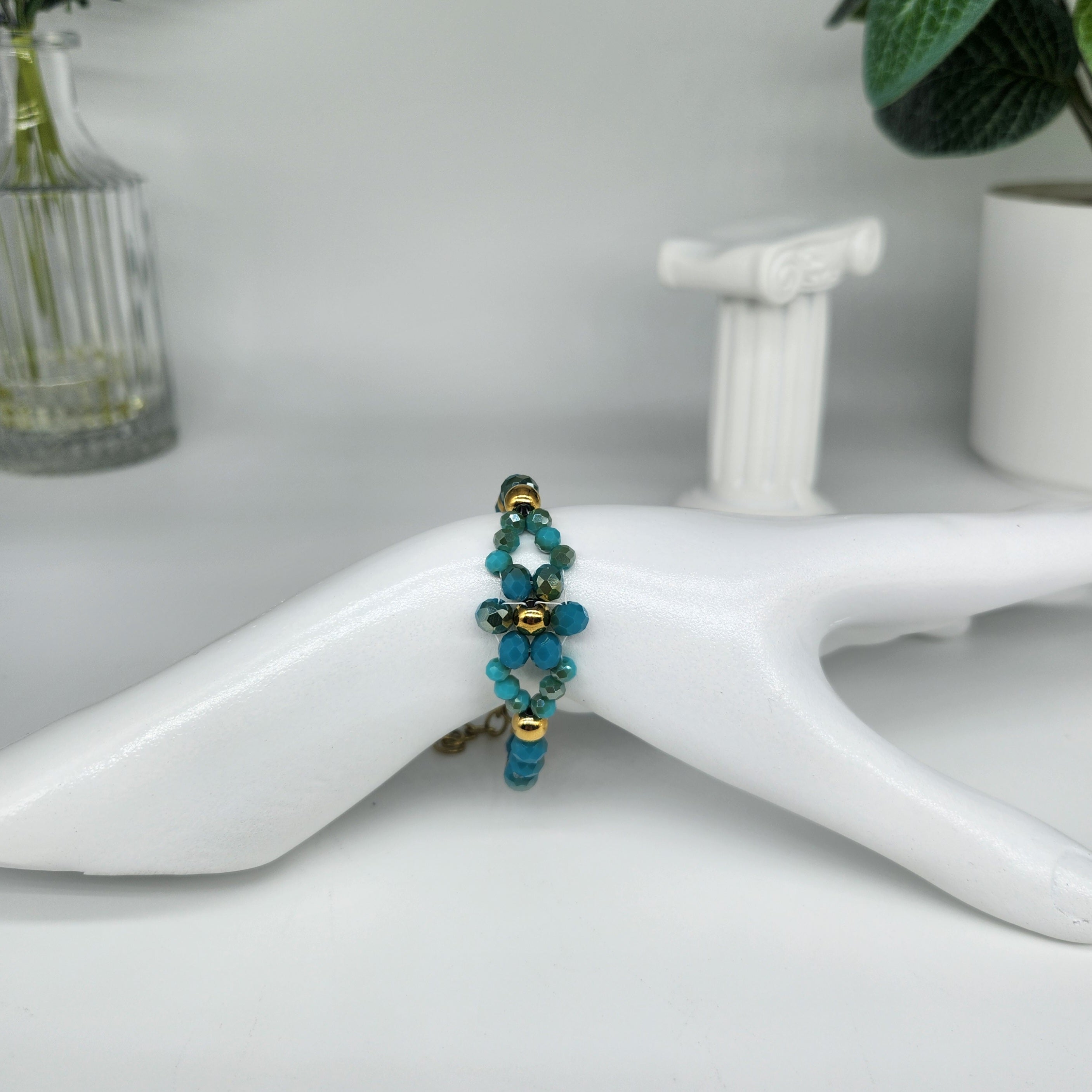 Blue Lagoon Flower - Size: Adjustable "5" to "7.25"
