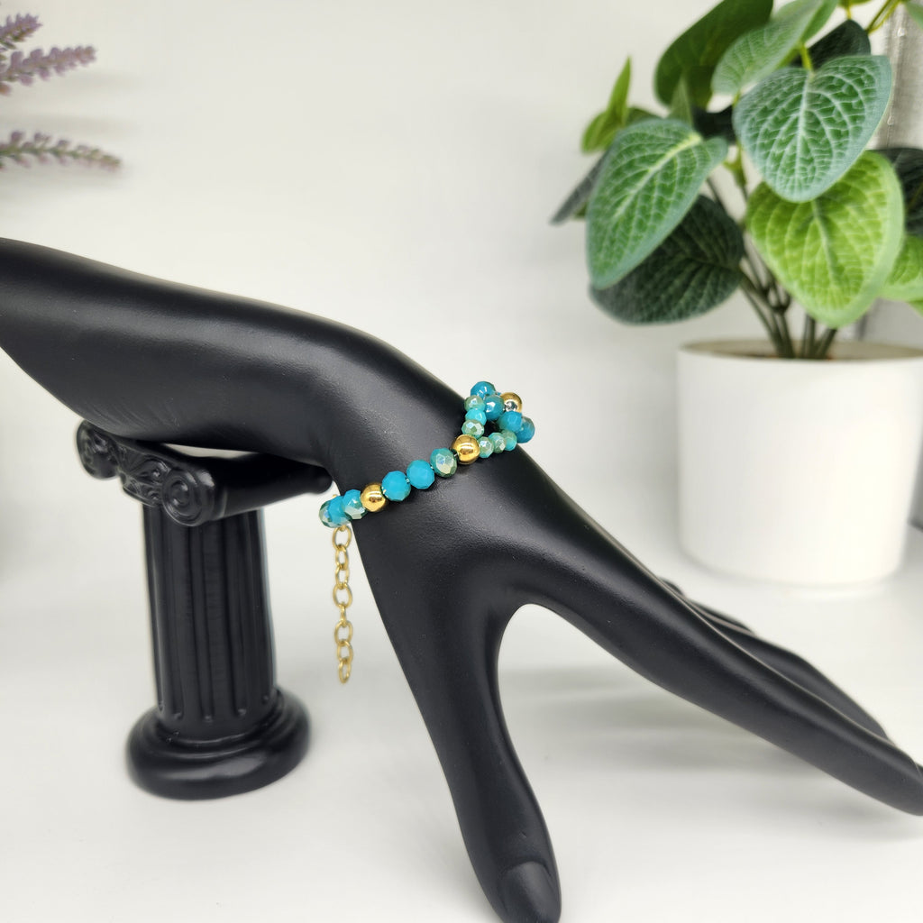 Blue Lagoon Flower - Size: Adjustable "5" to "7.25"