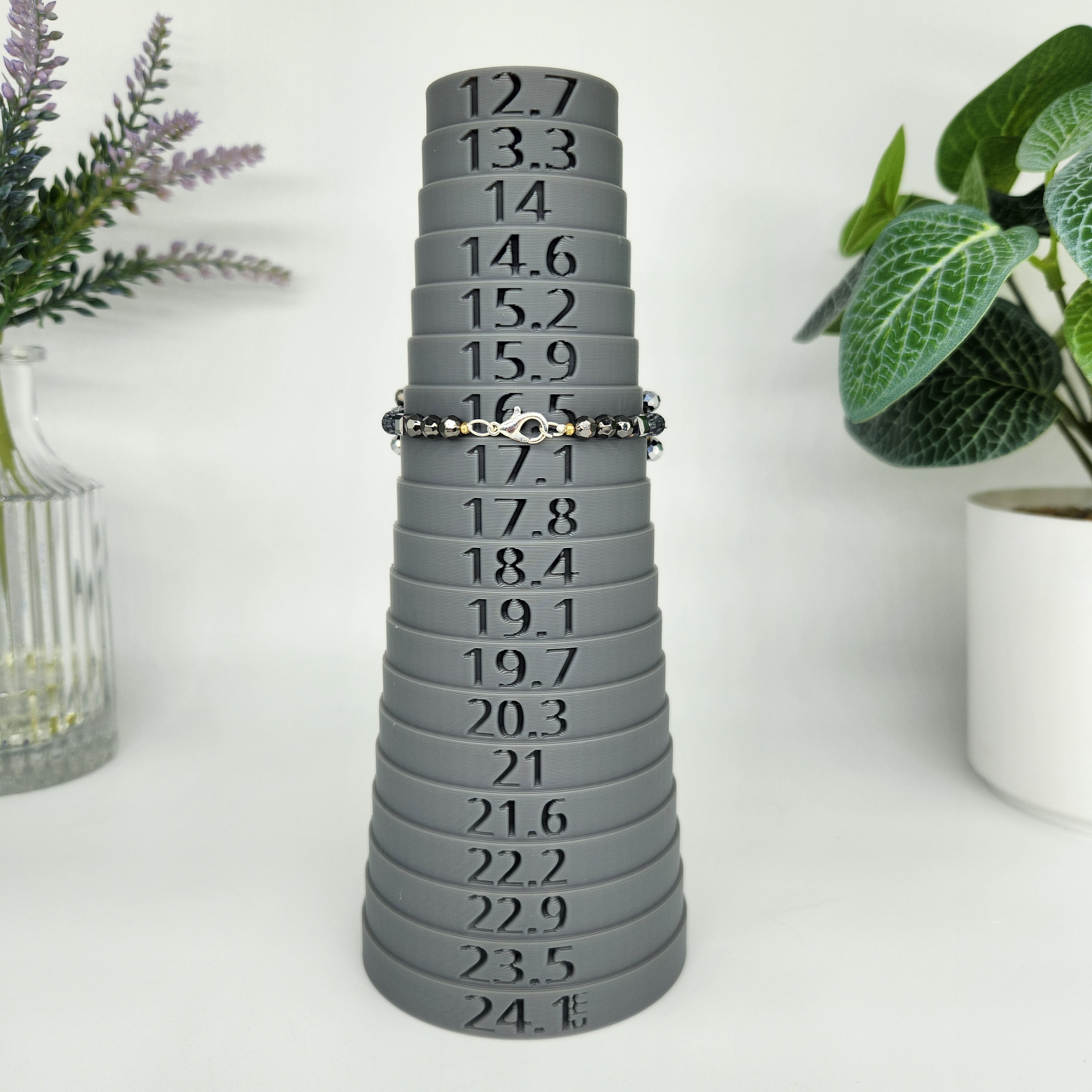 Gray Flowers - Size: "6.5"