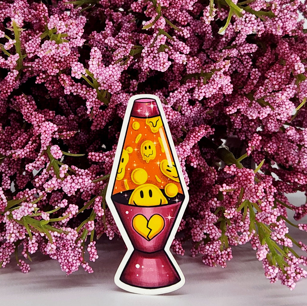Smiley Face Lava Lamp Sticker