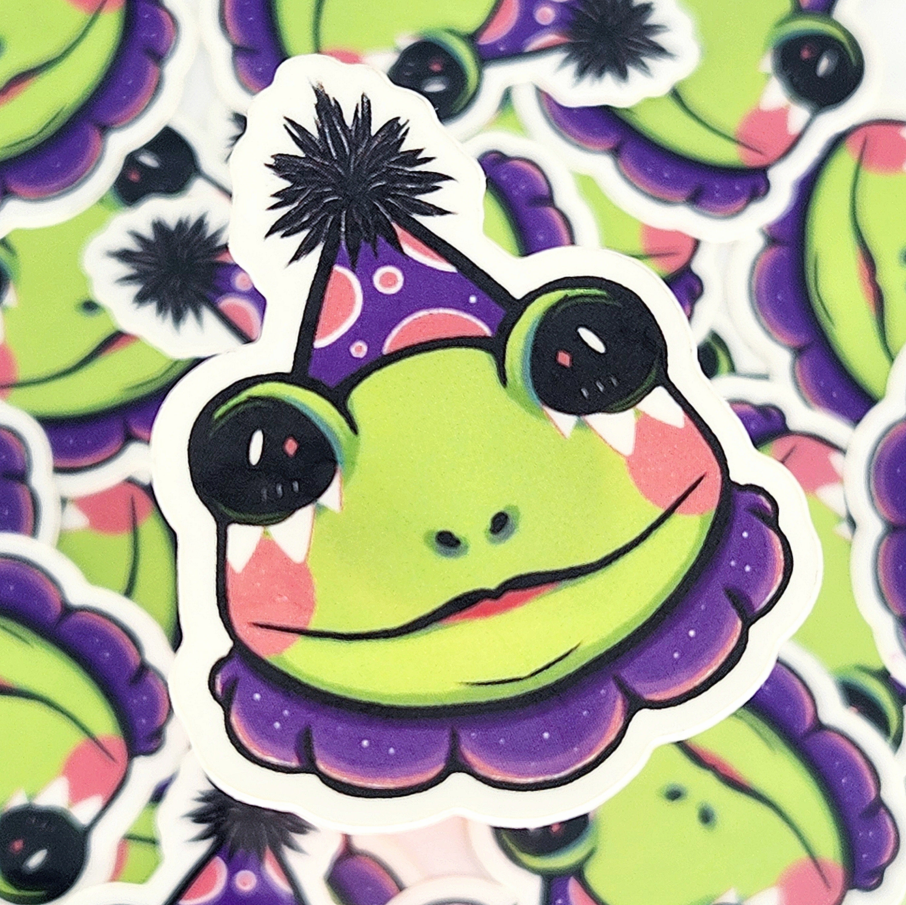 Clown Frog Sticker